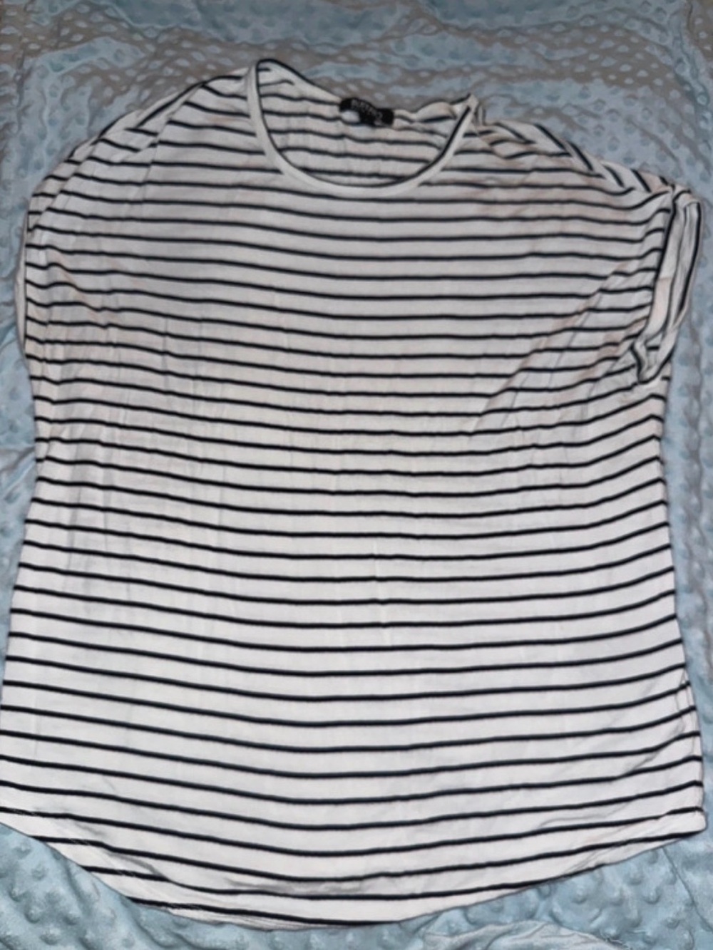 Buffalo David Bitton White Striped Short Sleeve Tee